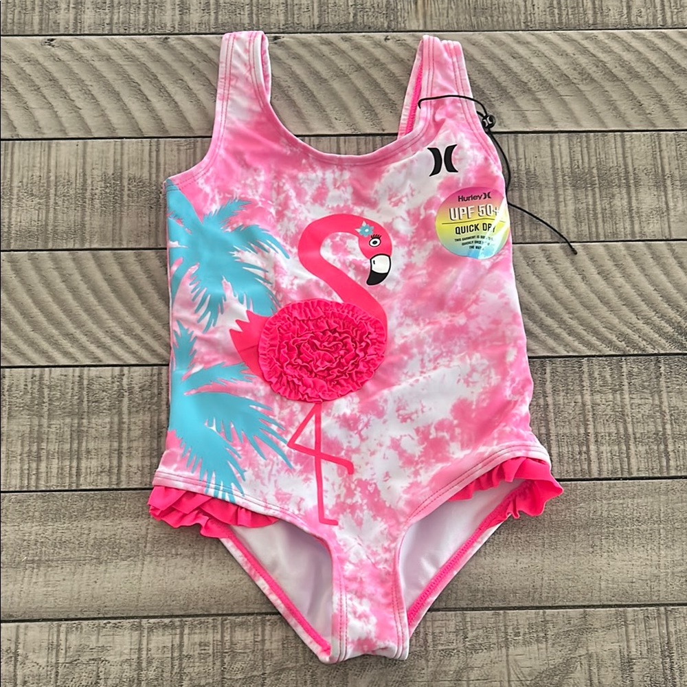 Hurley Pink Flamingo Kids Swimsuit